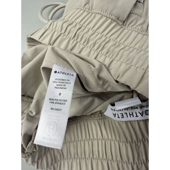 ATHLETA Avenue Wide Leg Crop Pant. Pull On. Womens. Beige. Sz 2 - Picture 11 of 11